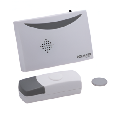 Dzwonek bezprzewodowy bateryjny 300 m, 36 melodii, kolor biały