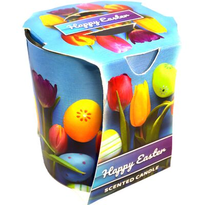 Świeca w szkle zapachowa Verona Wielkanocne Tulipany
