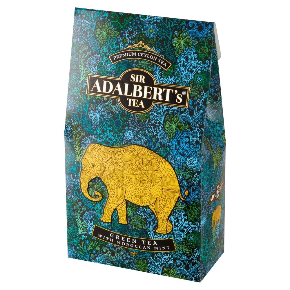 Adalbert's Tea Herbata zielona liściasta o smaku marokańskiej mięty 100 g