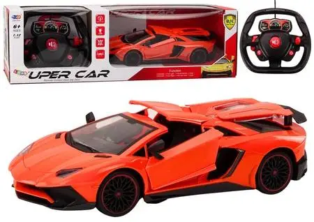 Samochód sportowy RC 1:12 pomarańczowy - Leantoys