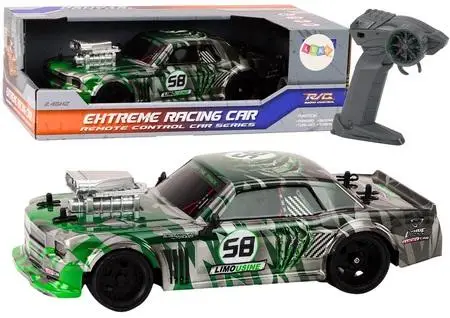 Auto sportowe RC 1:16 zielone - Leantoys