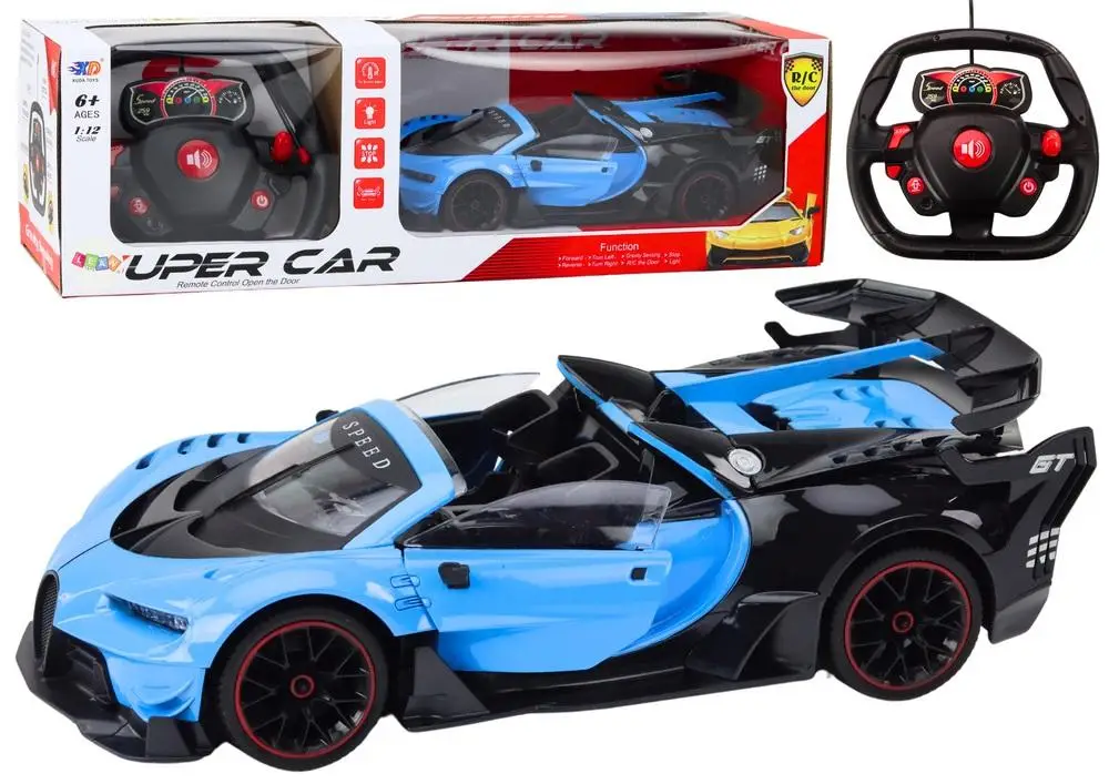 Samochód sportowy RC 1:12 niebieski - Leantoys