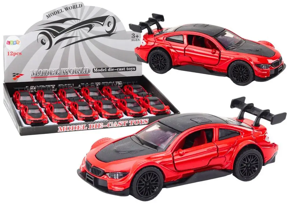 Auto sportowe 1:32 z napędem czerwone - Leantoys