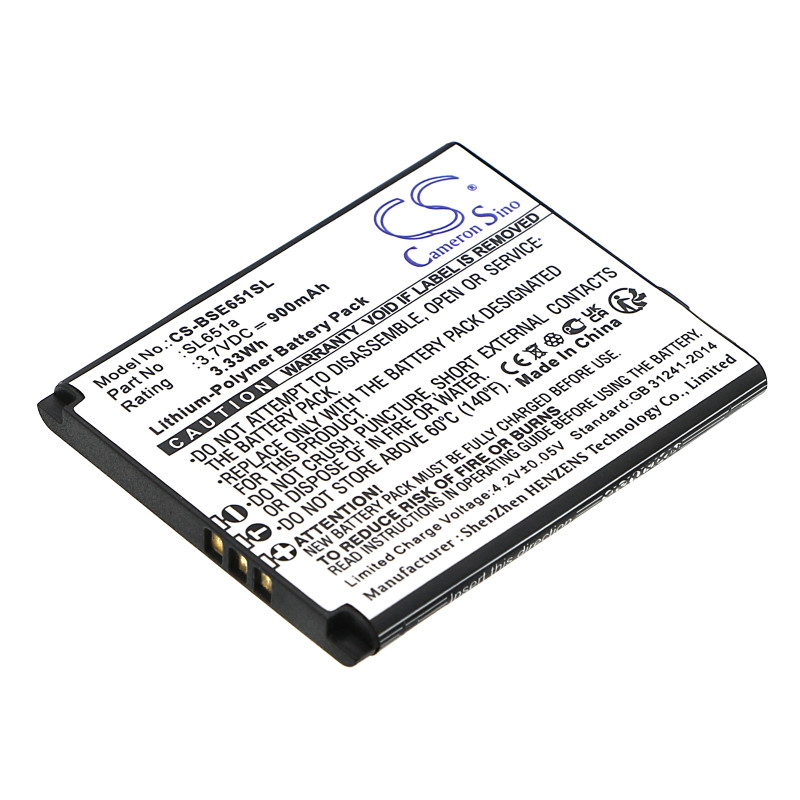 Bea-fon SL651 / SL651a 900mAh 3.33Wh Li-Polymer 3.7V (Cameron Sino)