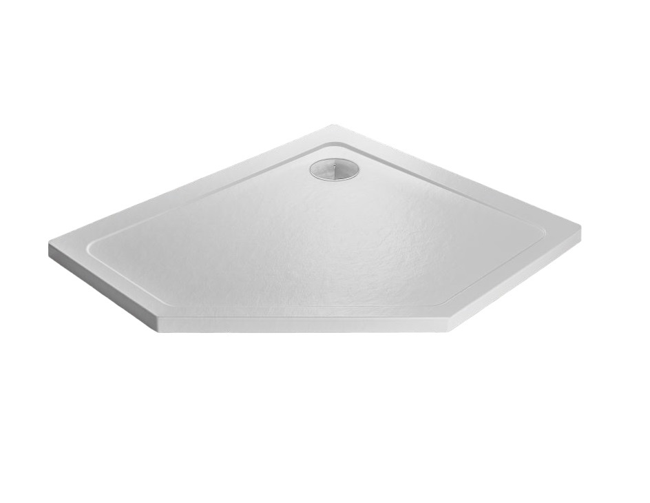 Radaway Doros PT E Brodzik pięciokątny 100x90 cm lewy stone biały SDRPT1090-01-04SL