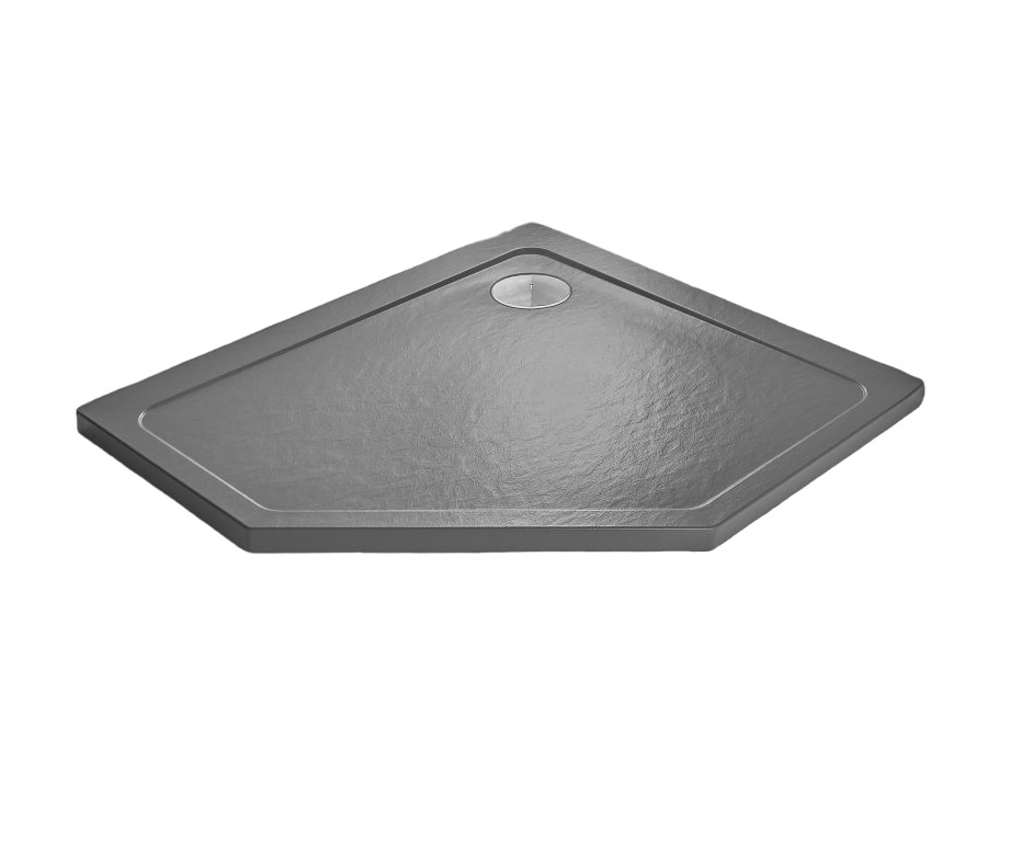Radaway Doros PT E Brodzik pięciokątny 100x90 cm lewy stone antracytowy SDRPT1090-01-64SL