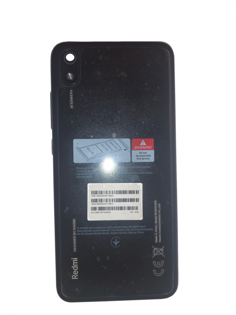 część serwisowa Xiaomi Redmi 7A Tylna obudowa czarna