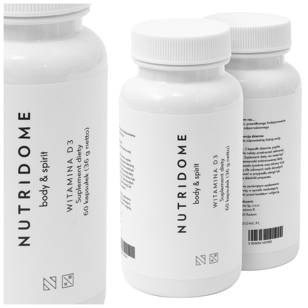 Nutridome, Witamina D3 4000 IU W Kapsułkach Odporność Mocne Kości I Zdrowe Zęby, Suplement diety, 60szt.
