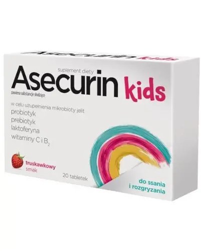 Asecurin Kids, 20 tabletek do ssania i rozgryzania