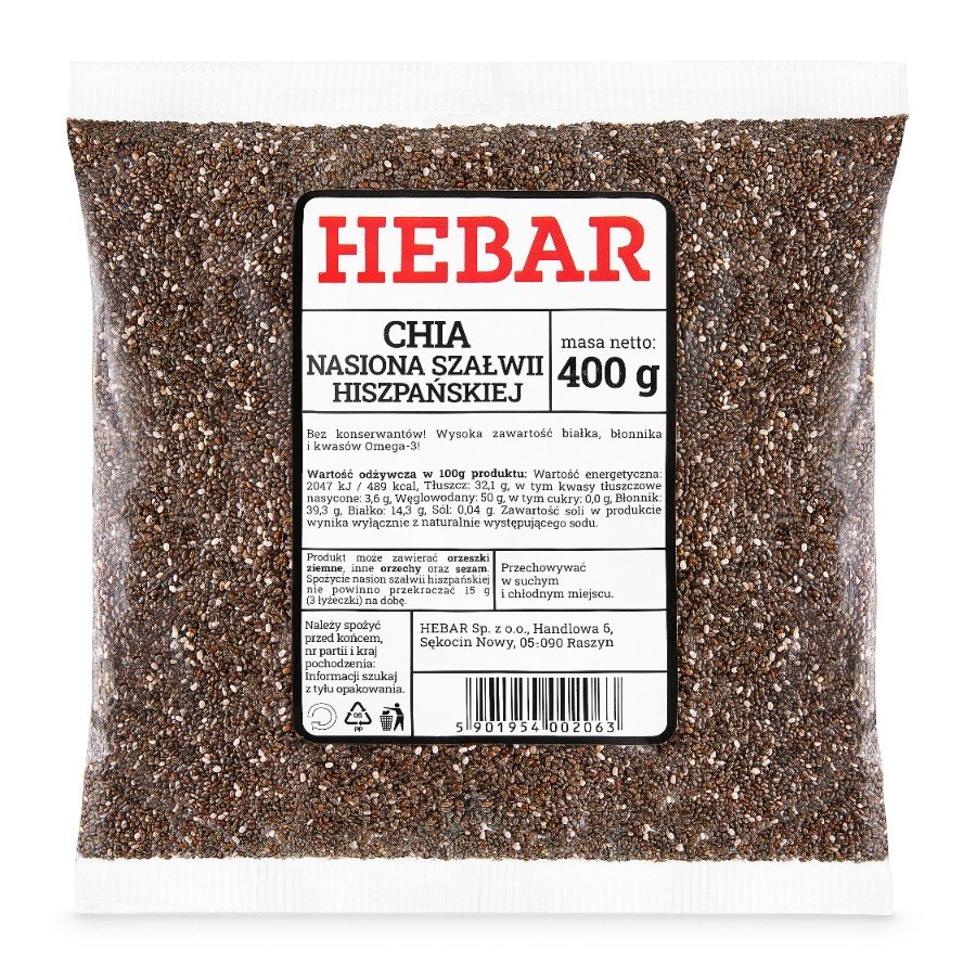 Chia - nasiona szałwii hiszpańskiej 400g