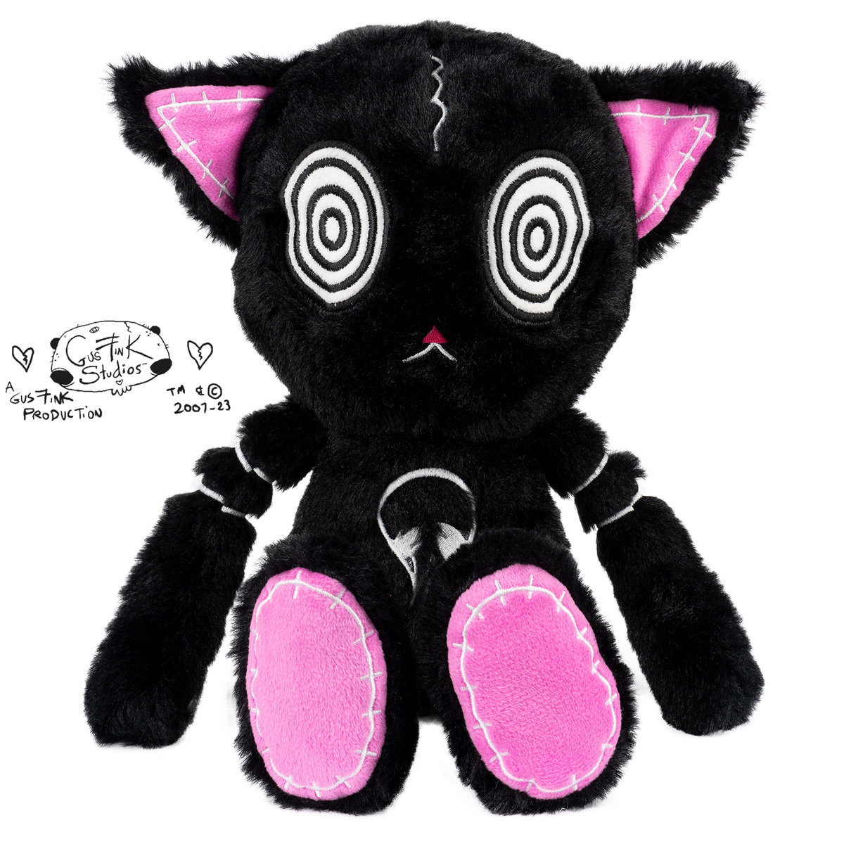 Maskotka Gus Fink czarny kot HypnoCat Plushie Pal
