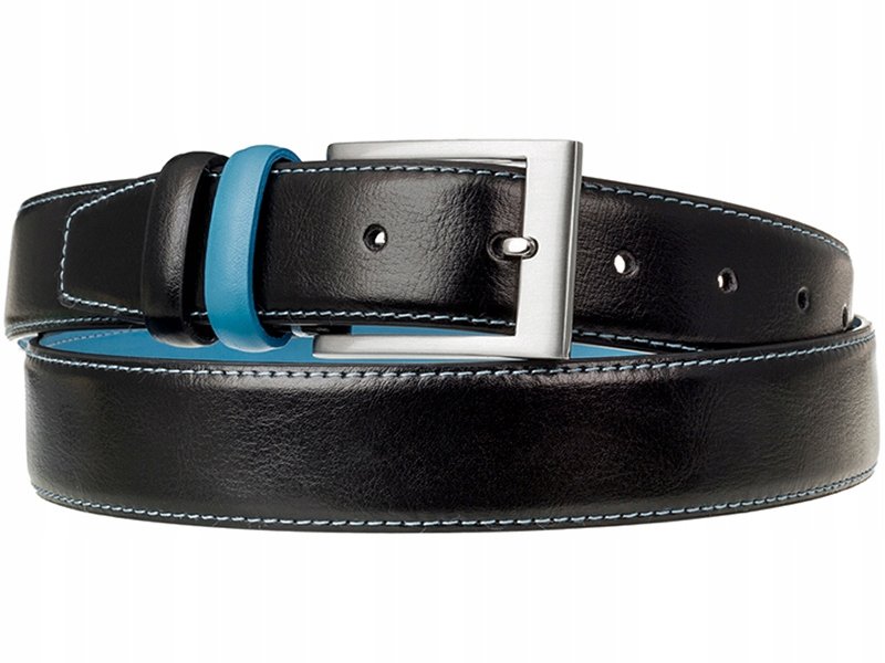 SKÓRA SZEROKI Skórzany Pasek Spodni Jeans P6 75