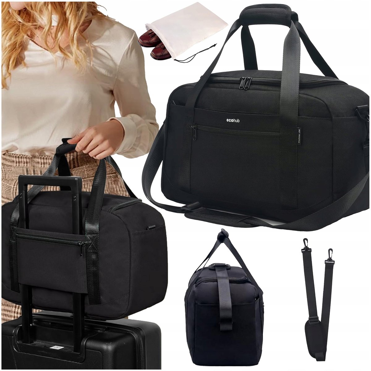 TORBA KABINOWA PODRÓŻNA POD SIEDZENIE 40x20x25 DO SAMOLOTU PODRĘCZNA 20L