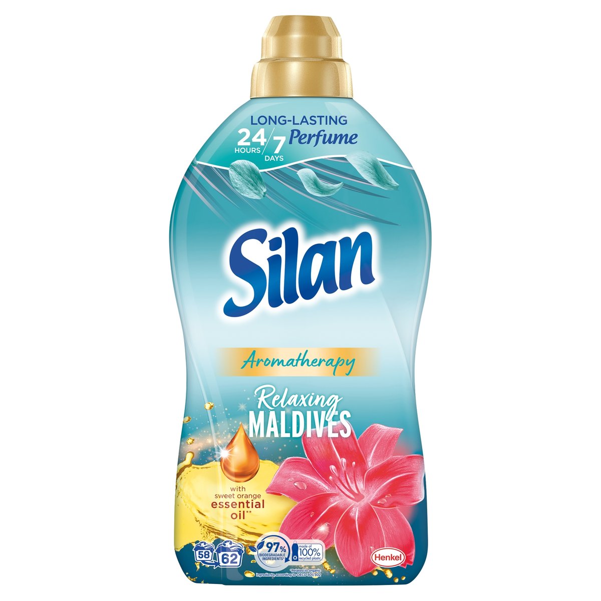 Silan Aromatherapy Relaxing Maldives Płyn do płukania 62 prania 1,36 ml