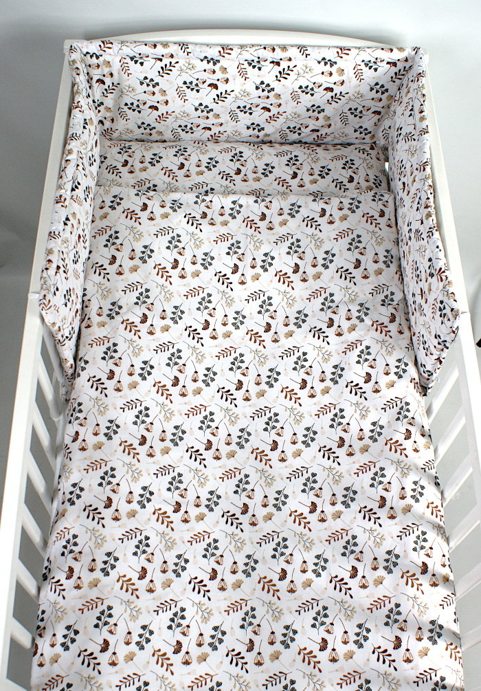 Komplet pościeli dla dziecka 100x135 cm 2 el - łączka brąz