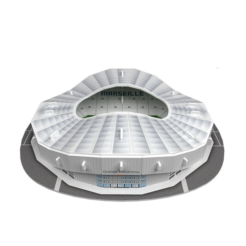 Mini stadion piłkarski - VELODROME - Olympique Marsylia FC - Puzzle 3D 33 elementy