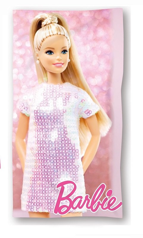 Ręcznik plażowy dziecięcy bawełniany 70x140 Barbie