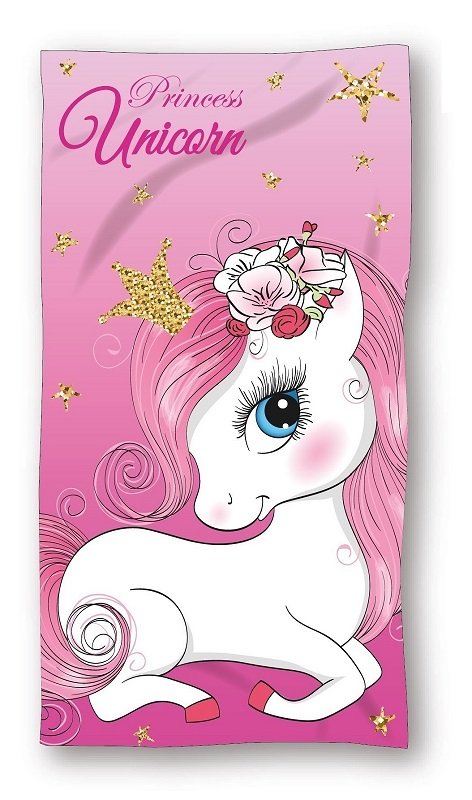 Ręcznik plażowy dziecięcy bawełniany 70x140 Unicorn