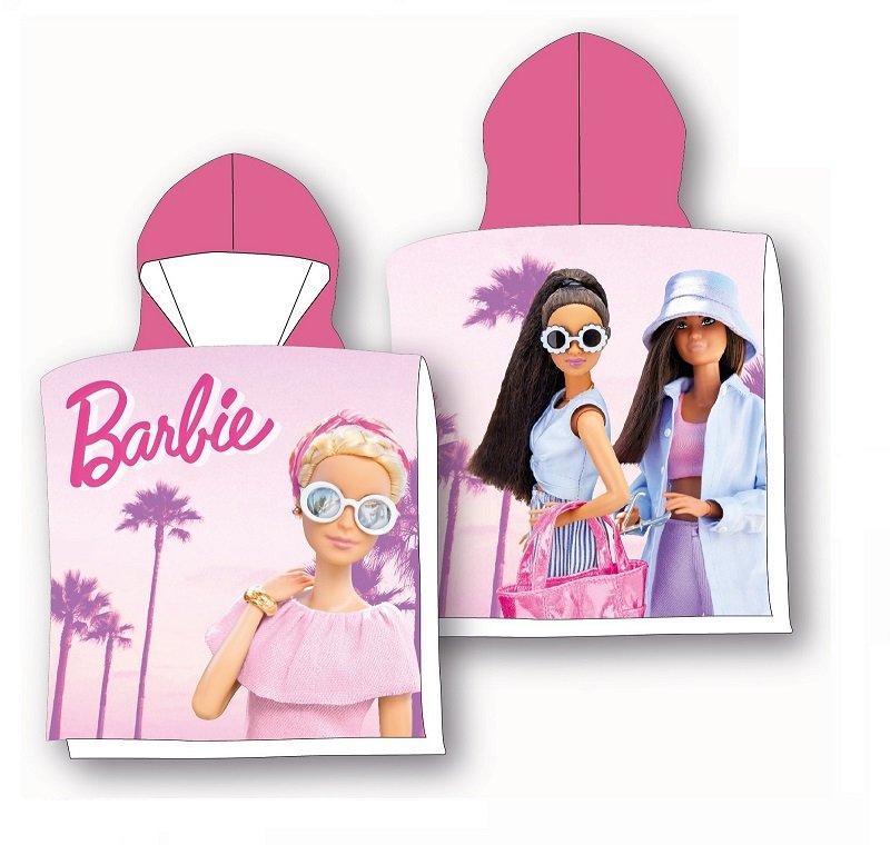 Ręcznik plażowy dziecięcy poncho 55x110 Barbie