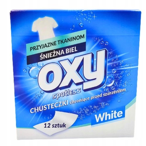 OXY SPOTLESS Chusteczki chroniące przed szarzeniem WHITE 12 szt.