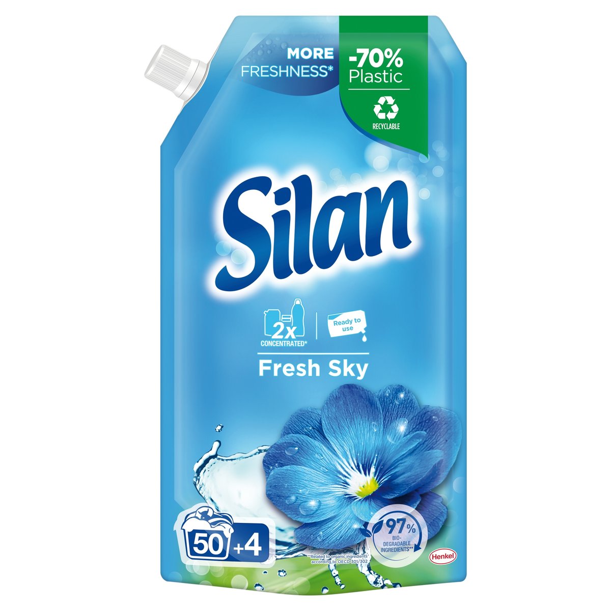 SILAN Płyn do zmiękczania tkanin KONCENTRAT 594 ml (54 prania) FRESH SKY