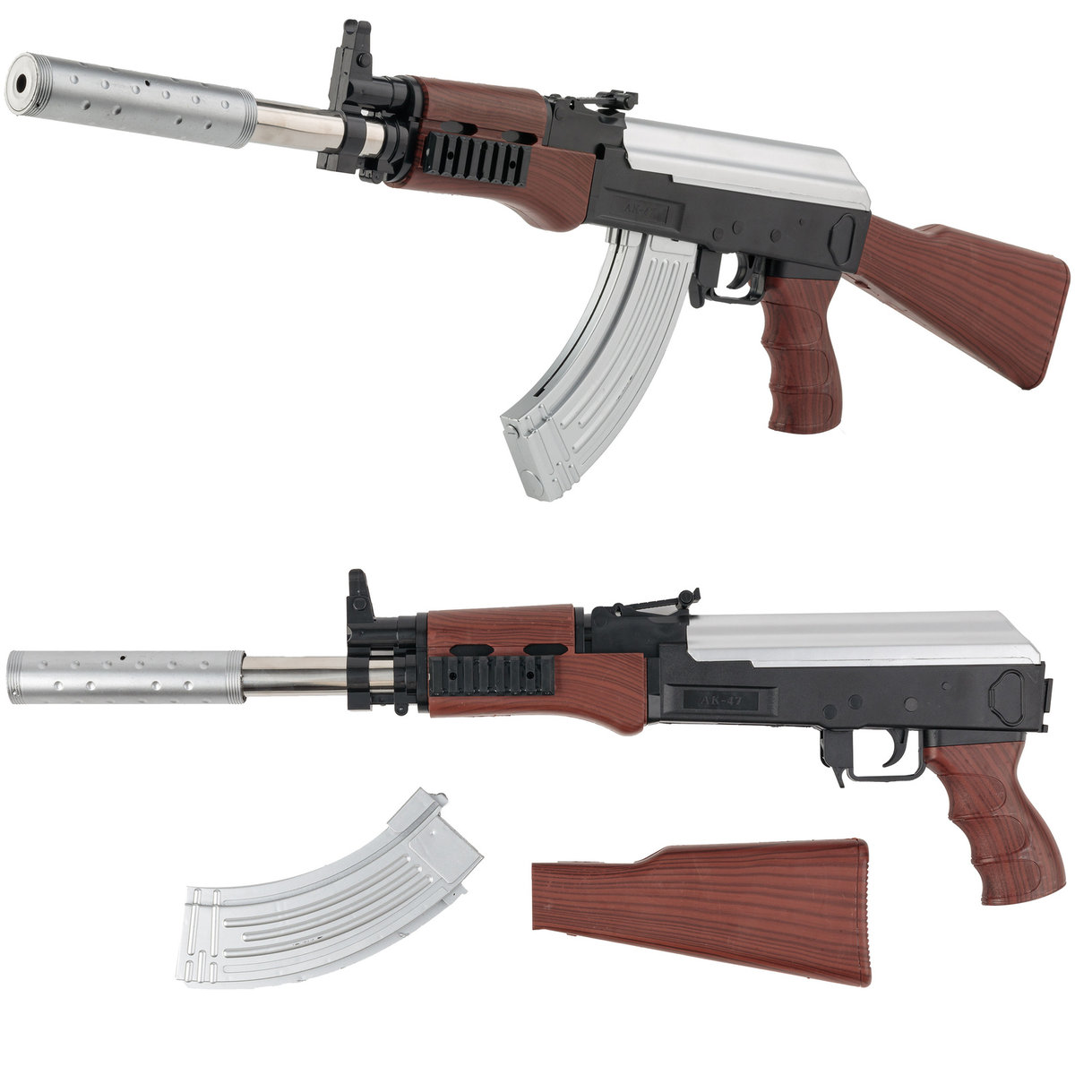 Karabin pistolet na kulki AK47 ASG imitacja broni na kulki 6mm replika KW-991