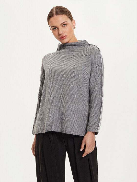 Weekend Max Mara Sweter Fanfara 2426366178 Szary Relaxed Fit