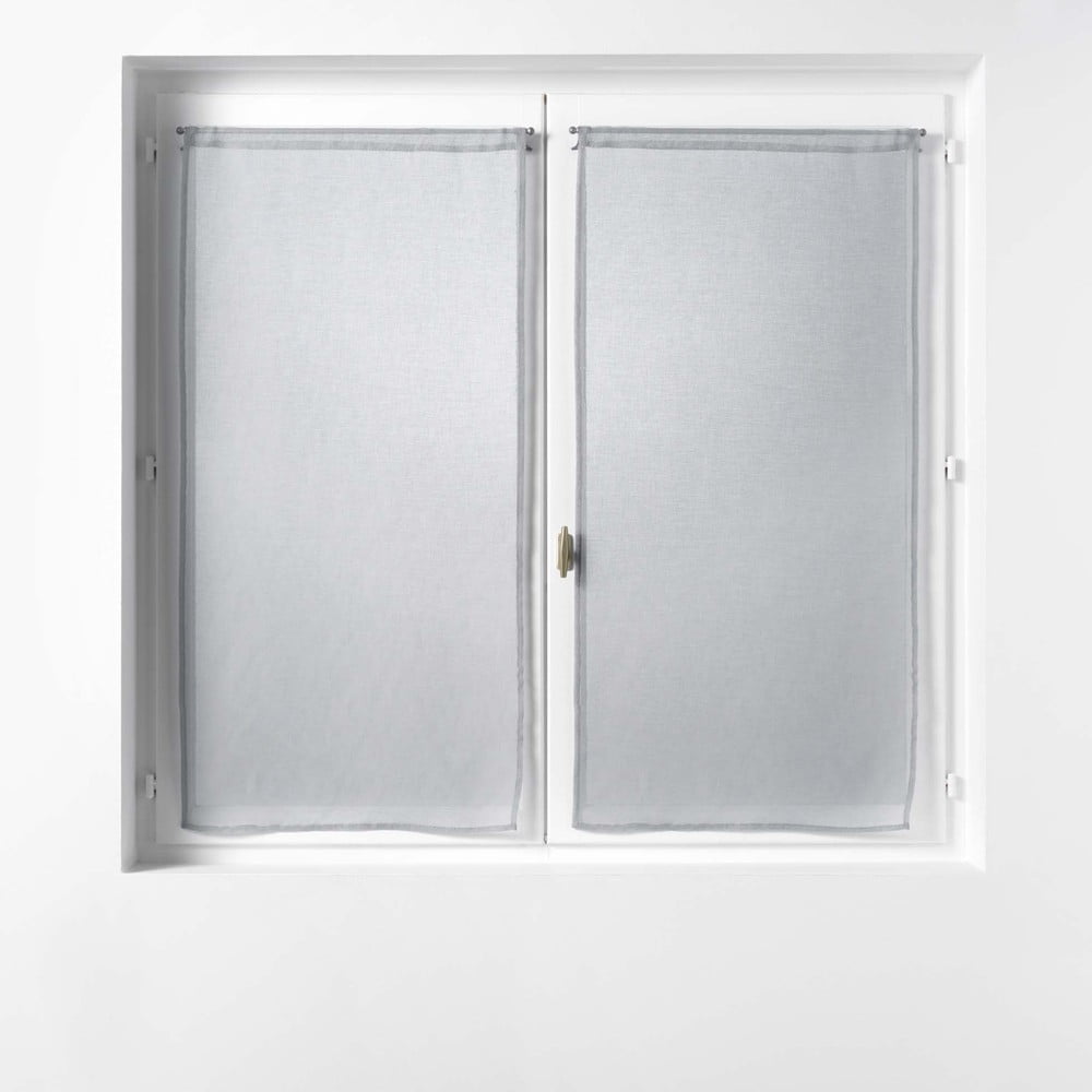 Szare firanki z woalu zestaw 2 szt. 60x90 cm Sandra – douceur d'intérieur
