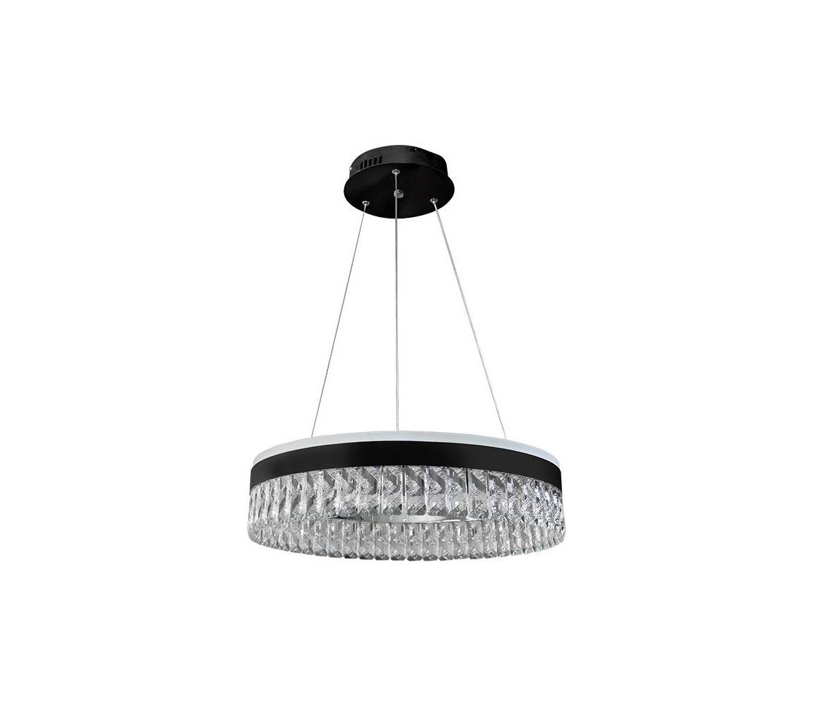 LED Żyrandol ściemnialny na lince LED/90W/230V 3000-6500K czarny + pilot zdalnego sterowania