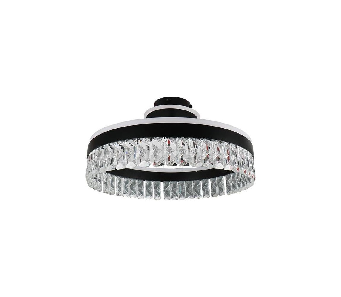 LED Ściemnialny żyrandol natynkowy LED/75W/230V 3000-6500K czarne + Pilot zdalnego sterowania