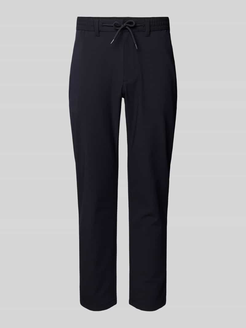 Spodnie materiałowe o kroju tapered fit z tunelem