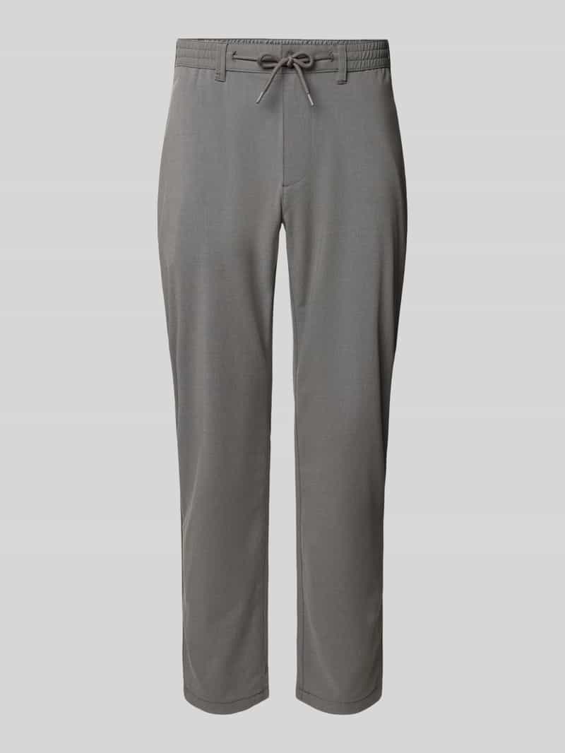 Spodnie materiałowe o kroju tapered fit z tunelem