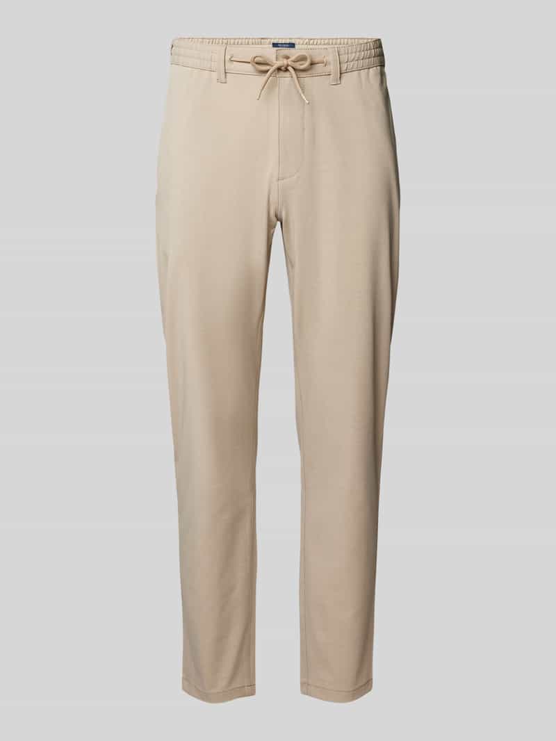 Spodnie materiałowe o kroju tapered fit z tunelem