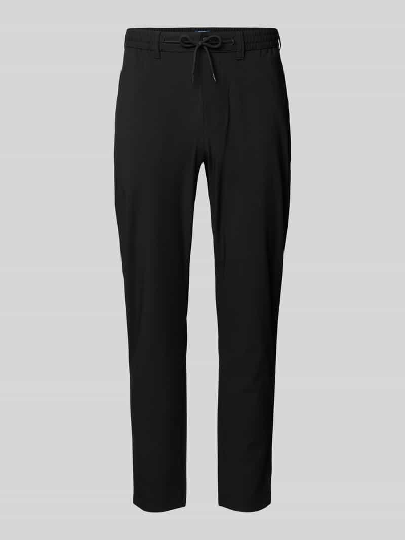 Spodnie materiałowe o kroju tapered fit z tunelem