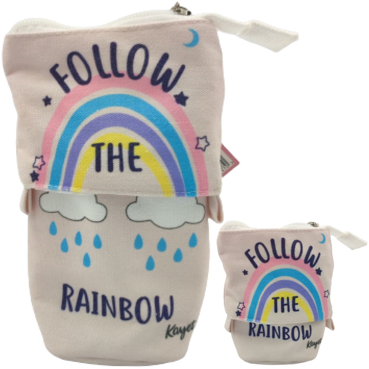 KAYET Piórnik Składany Twarde Dno RAINBOW