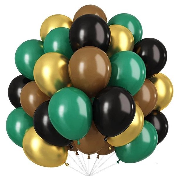 Balony Rocznica Ślubu Urodziny 18stka 30stka Butelkowa ZIeleń Złoto Zestaw