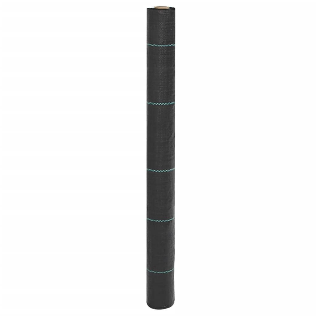 vidaXL Agrowłóknina antychwastowa, czarna, 1x25 m, PP