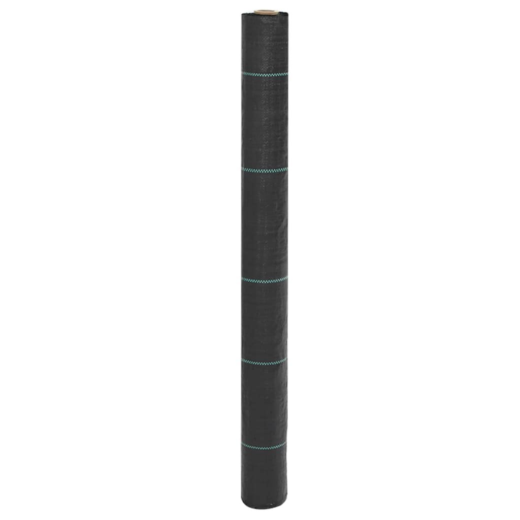 vidaXL Agrowłóknina antychwastowa, czarna, 1x150 m, PP