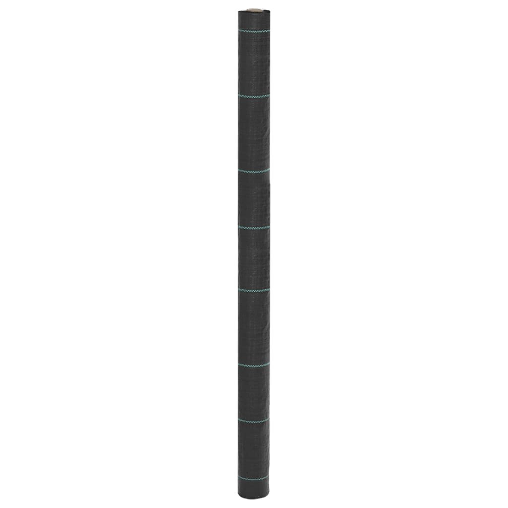 vidaXL Agrowłóknina antychwastowa, czarna, 1,5x200 m, PP