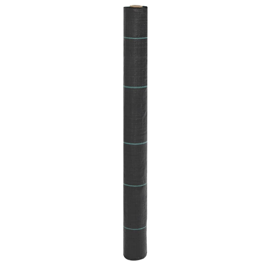 vidaXL Agrowłóknina antychwastowa, czarna, 1x150 m, PP
