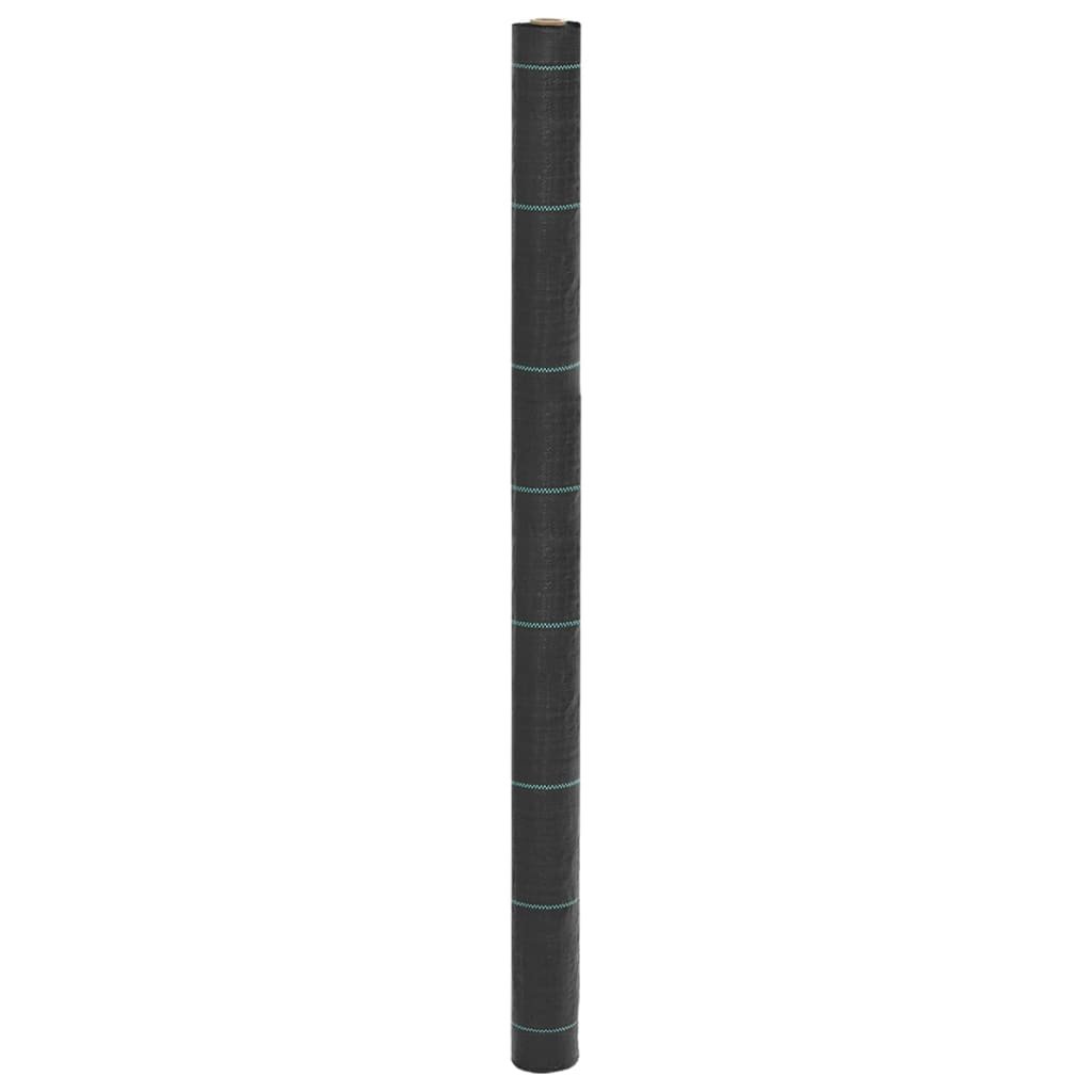 vidaXL Agrowłóknina antychwastowa, czarna, 1,5x50 m, PP