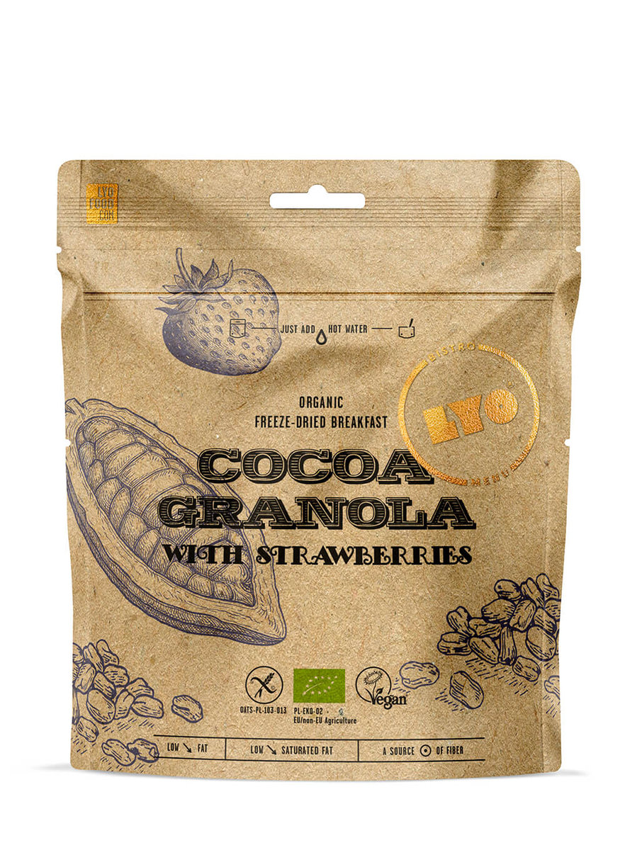Eko granola kakaowa z truskawkami 270 g LyoFood