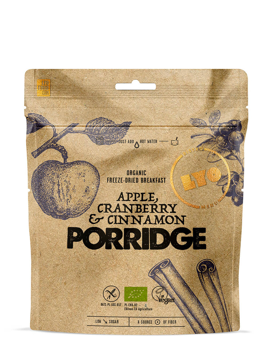 Eko owsianka z jabłkiem żurawiną cynamonem 270 g LyoFood