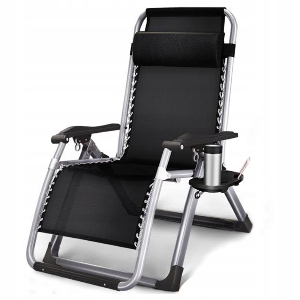 LEŻAK OGRODOWY GRAWITACYJNY WYGODNY PLAŻOWY FOTEL SOLIDNY NA TARAS ZAGŁOWEK