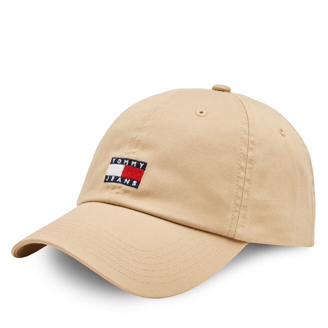 Czapka z daszkiem Tommy Jeans Tjm Heritage 6 Panel Cap AM0AM12020 Beżowy
