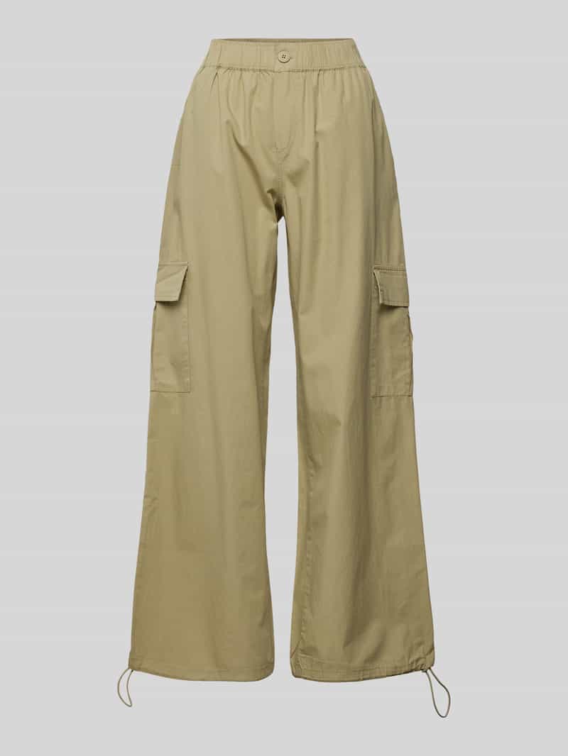 Spodnie cargo o kroju baggy fit z elastycznym pasem