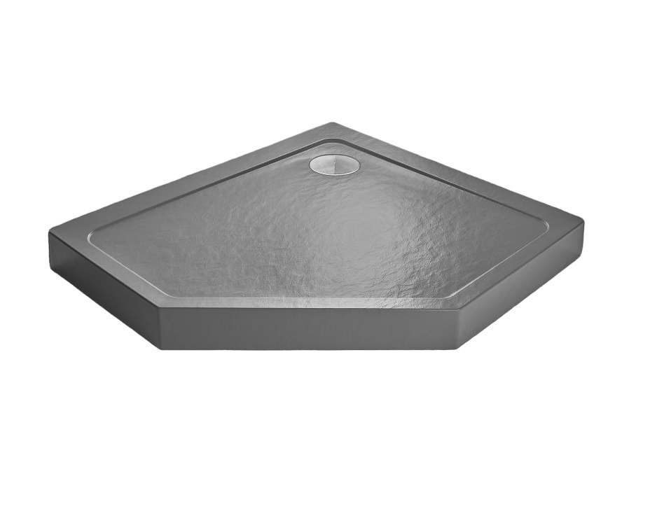 Radaway Doros PT E Compact Brodzik pięciokątny 100x80 cm lewy stone antracytowy SDRPTP1080-05-64SL