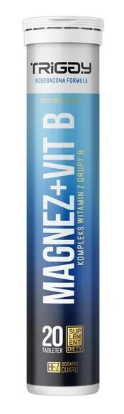 TRIGGY Magnez +Vit.B smak czarnej porzeczki, 20 tabletek musujących