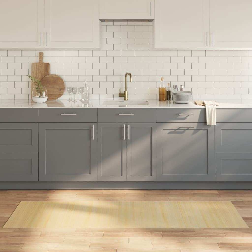 Dywan prostokątny, jasny naturalny, 60x200 cm, bambusowy