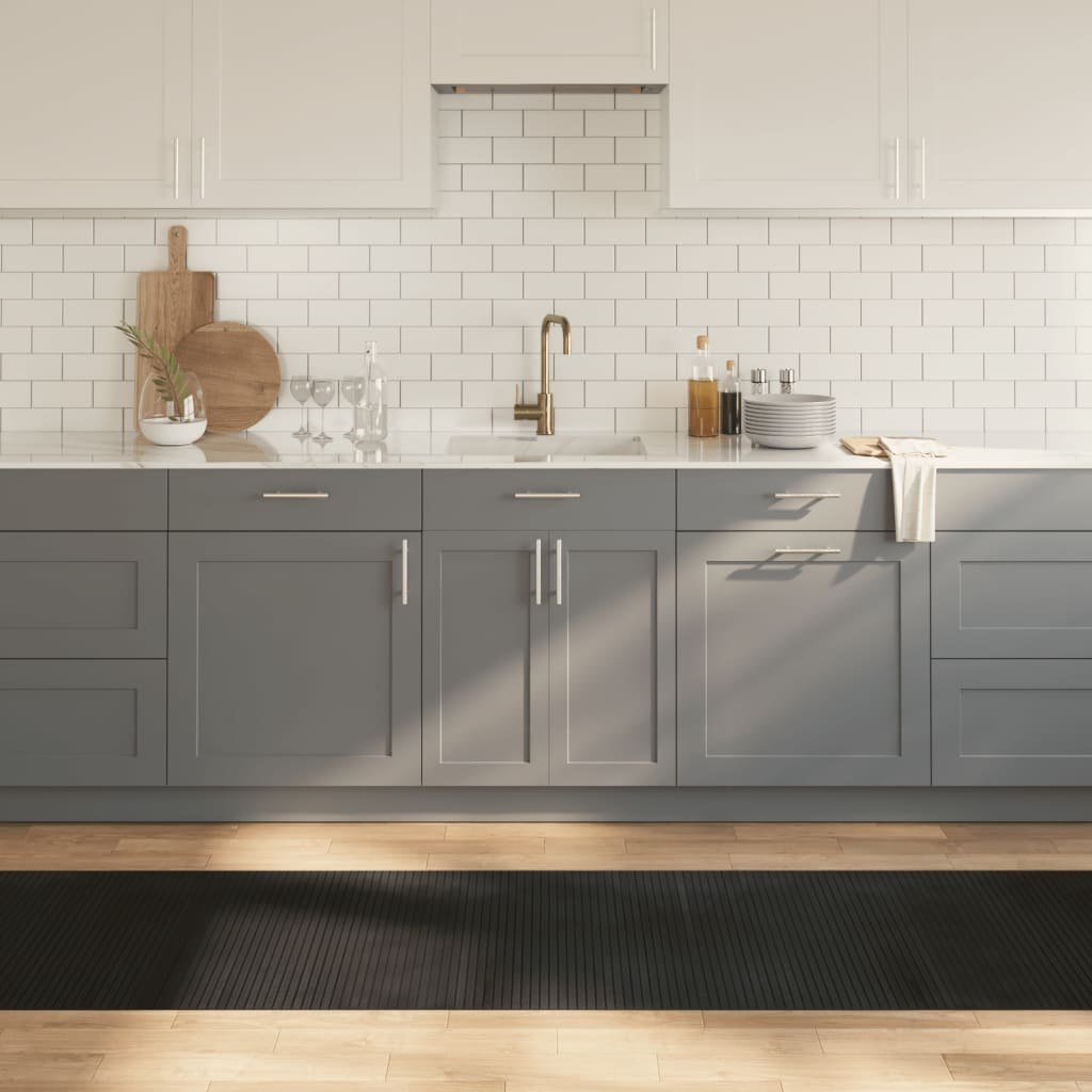 Dywan prostokątny, czarny, 70x500 cm, bambusowy